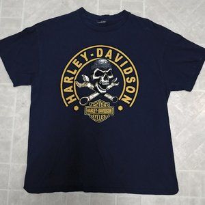 Harley Davidson Vintage Skull Cross Wrenches Shirt
